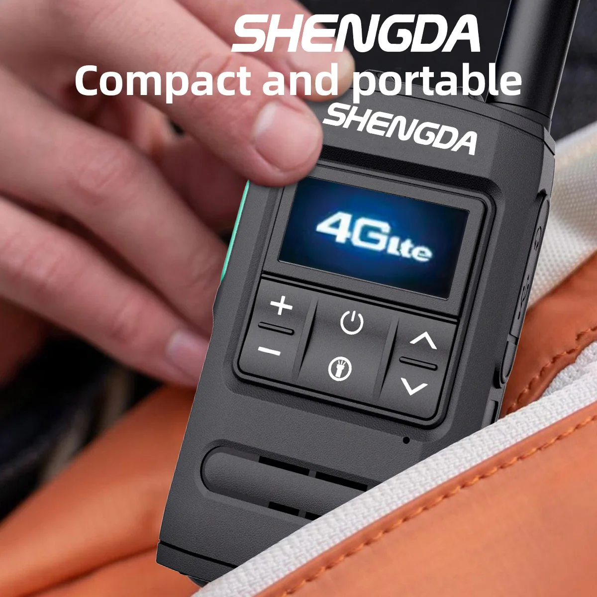 SHENGDA 7500-4G POC ポータブル無線機 5000KM タイプC急速充電内蔵懐中電灯とGPS測位機能付き