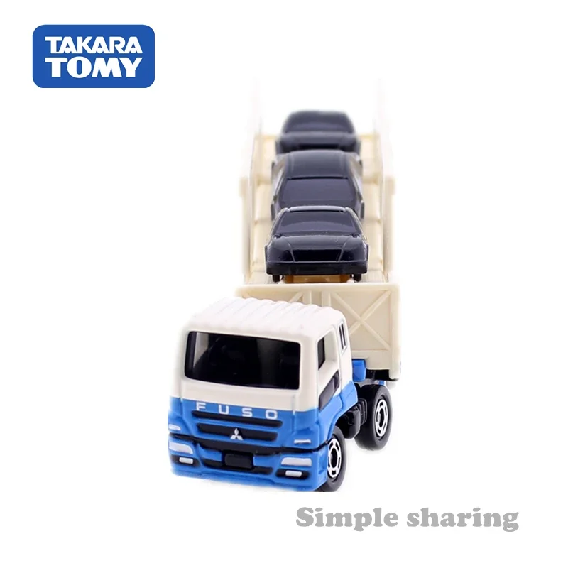 Takara Tomy Long Type Tomica No.131 Mitsubishi Fuso Super Great Transporter Diecast Automotive Model Ornaments Cas Toys Gift