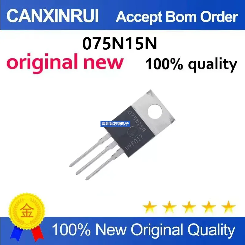 (5-100 piezas) nuevo original 075N15N IPP075N15N3G 100A 150V TO-220 MOSFET