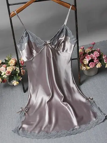 Sexy Lace Patchwork Camisola Lingerie Nighty Wedding Dress Sleep Wear Nightdress Clothes Women's Nightgowns Sexy Nightwear