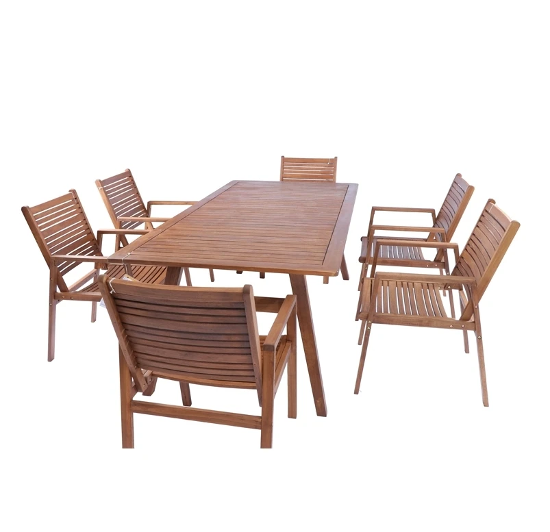 

Modern Style Table And Chair Set Restaurant Set 7 Wooden Set