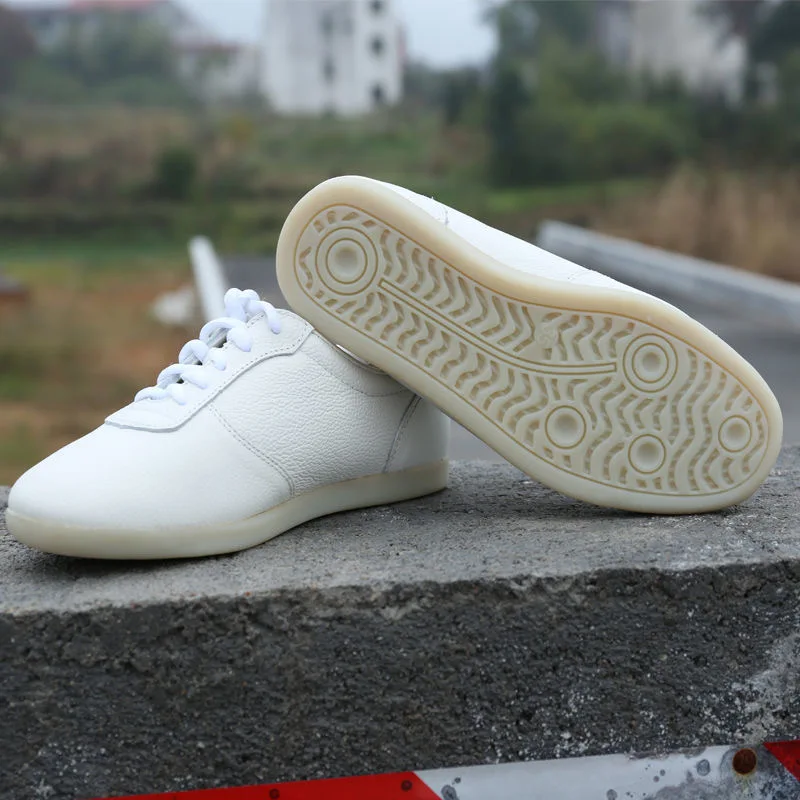 العلامة التجارية الكلاسيكية أحذية الكونغفو الرجال النساء الجلود فنون الدفاع عن النفس أحذية للجنسين مريحة تاي تشي حذاء الأزواج حذاء الكونغفو