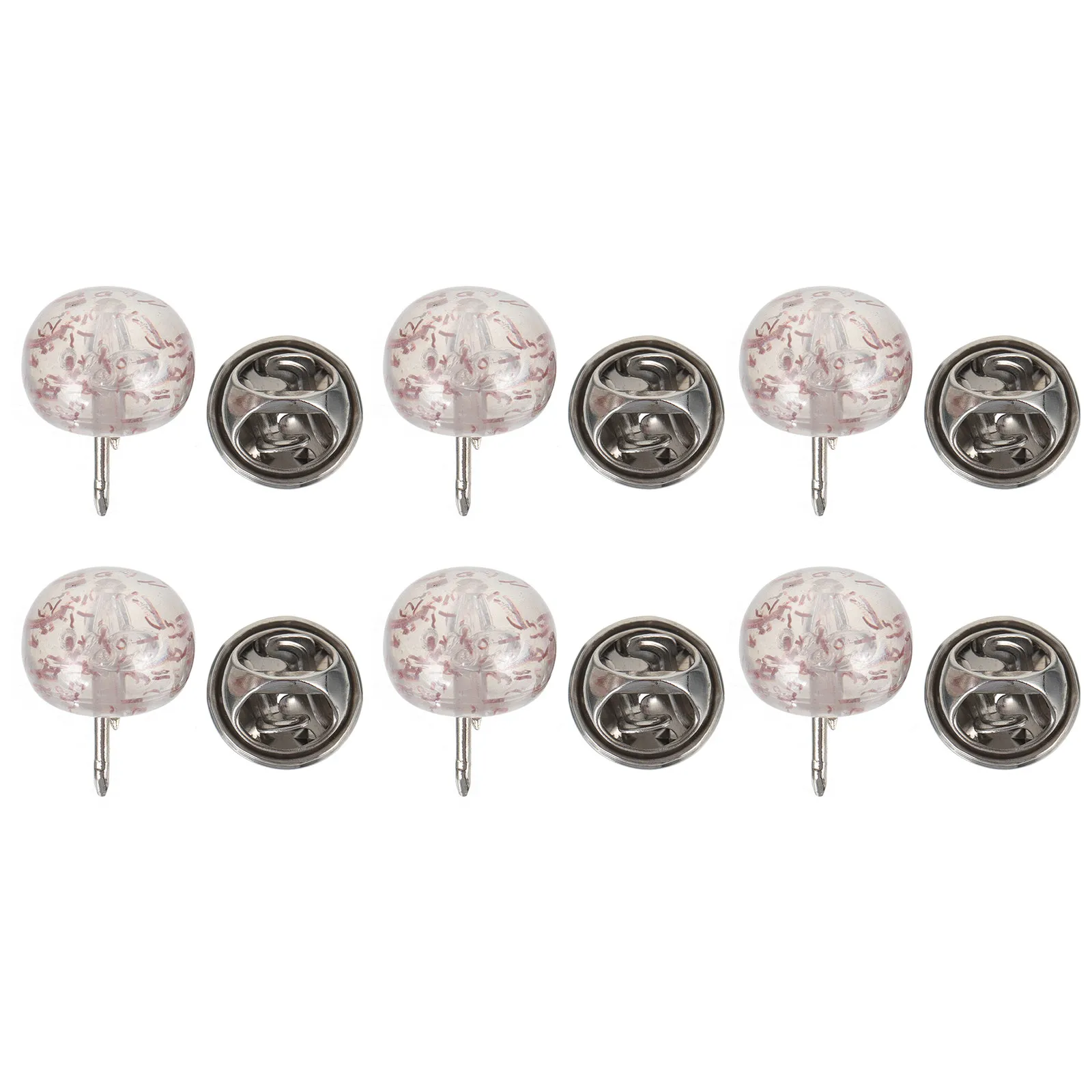 6Pcs Stainless Steel Plastic Collar Corsages Hidden Snap Buttons for Skirts T Shirts Suits Shawls Wedding Party Anti Peering