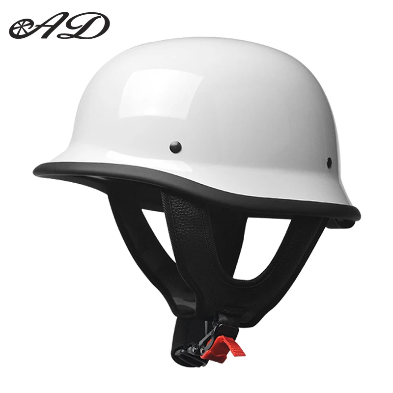 

AD new motorcycle helmet retro half helmet four seasons general German soldier helmet motorcycle scoop helmet