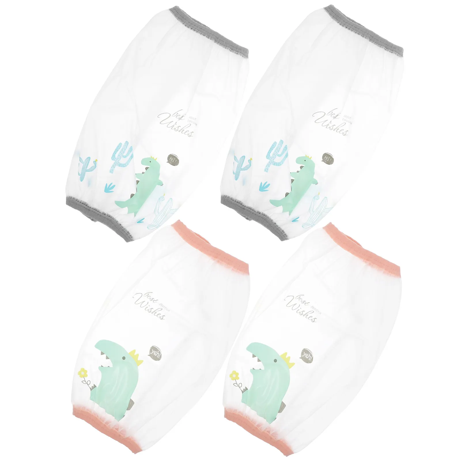 

2Pairs Waterproof Oversleeve Transparent PVC Arm Sleeve Covers Elastic Anti-Slip Protective Sleeve Covers for Factory