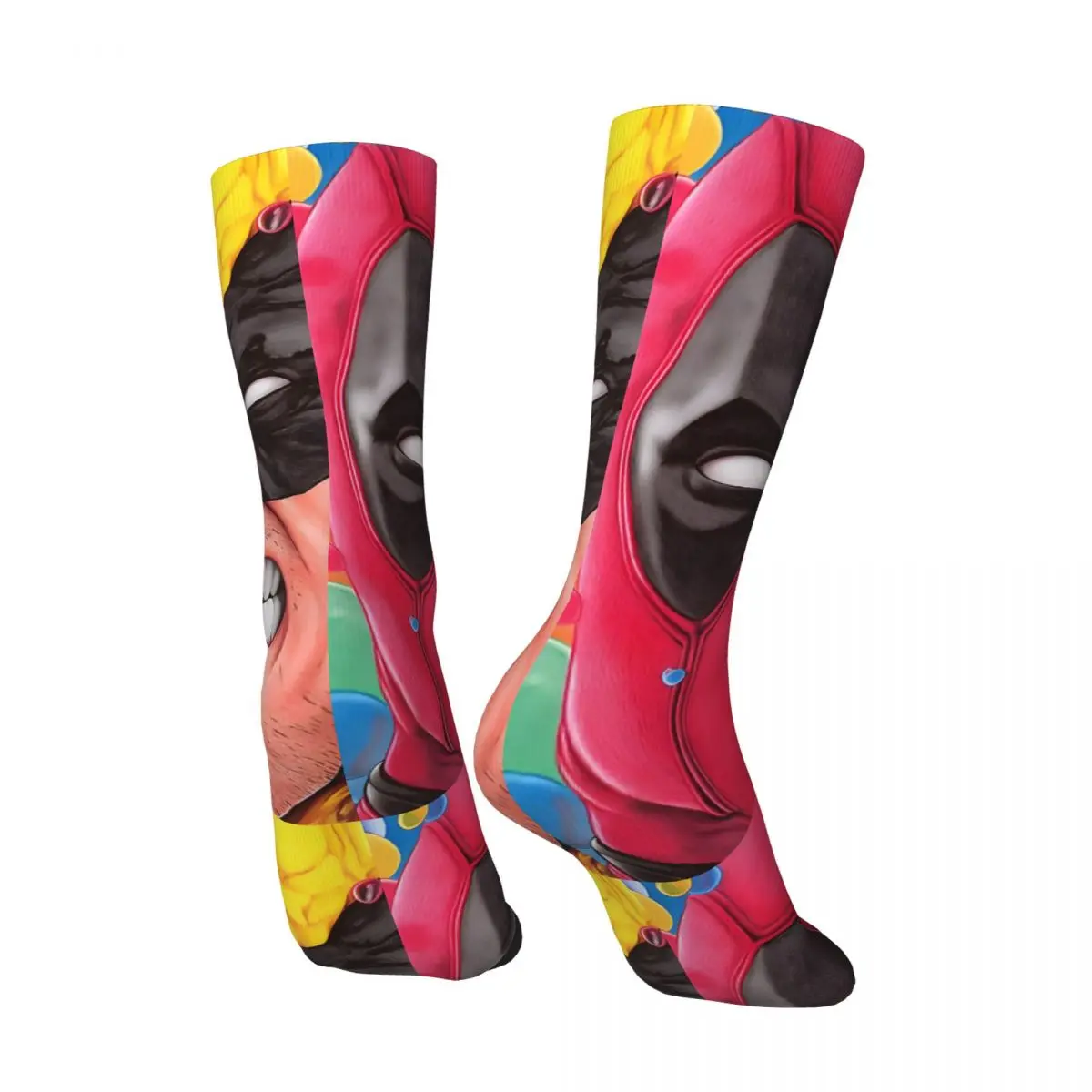 Vintage Logan And Wade Men's compression Socks Unisex Disney Marvel Deadpool & Wolverine Film Harajuku Printed Novelty Crew Sock