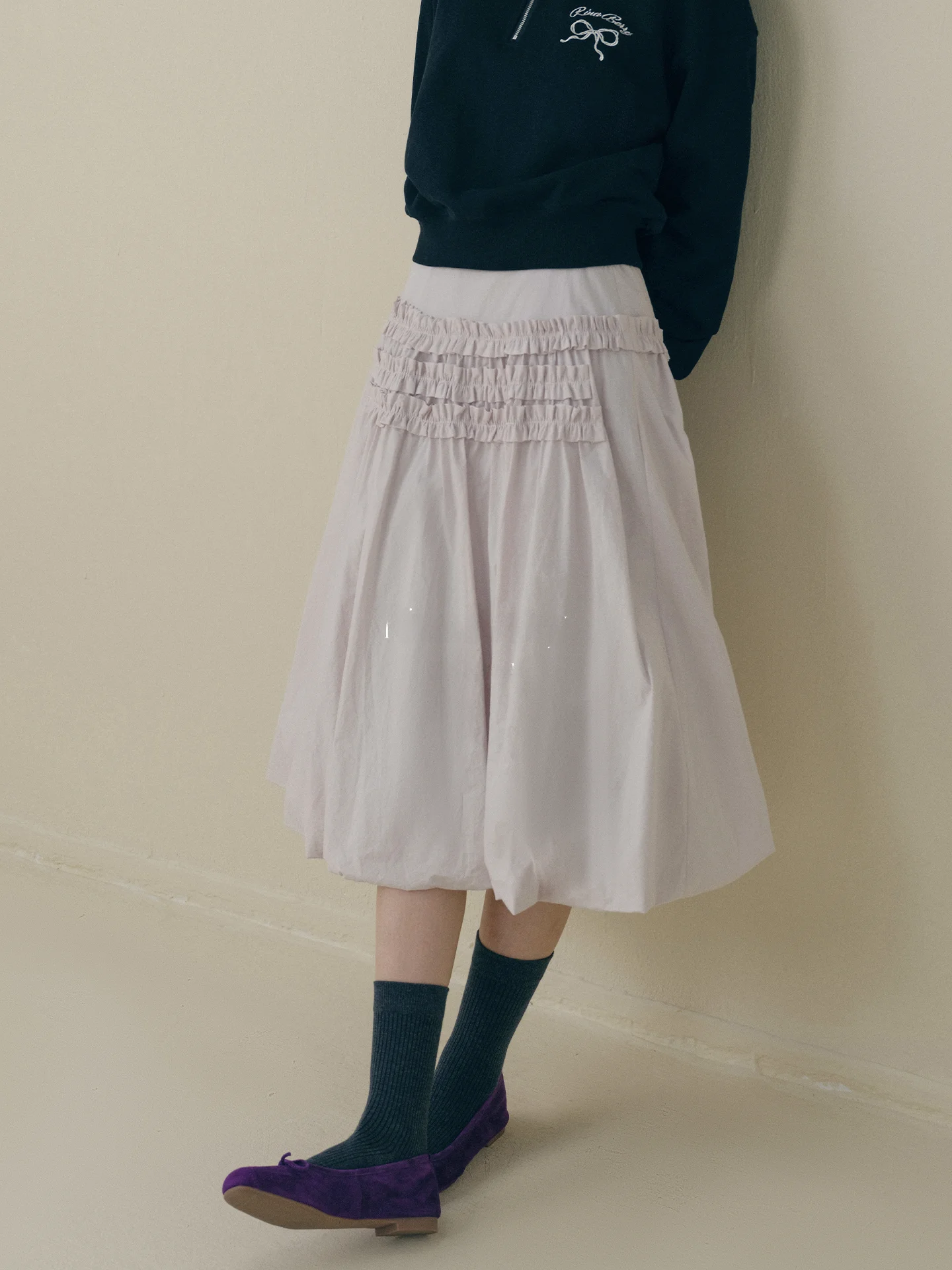 

Юбка Rina Berry из чистого хлопка, повседневная, плиссированная, с цветочным узором, нежная, длинная, для женщин