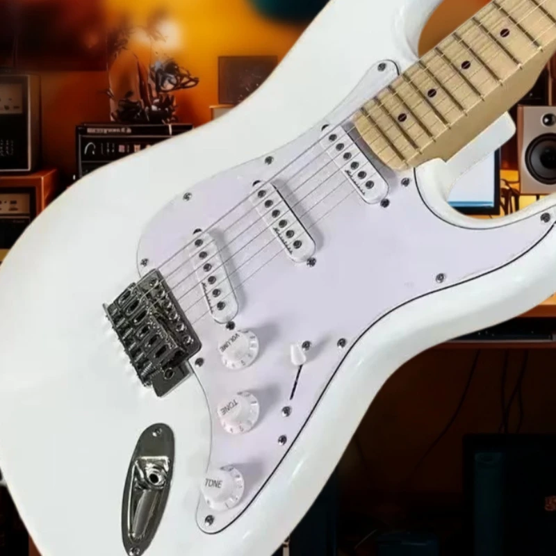 

Gift Christmas 39 inch White STS Electric Guitar Mahogany Body Maple Fingerboard Free Shipping Rock Music