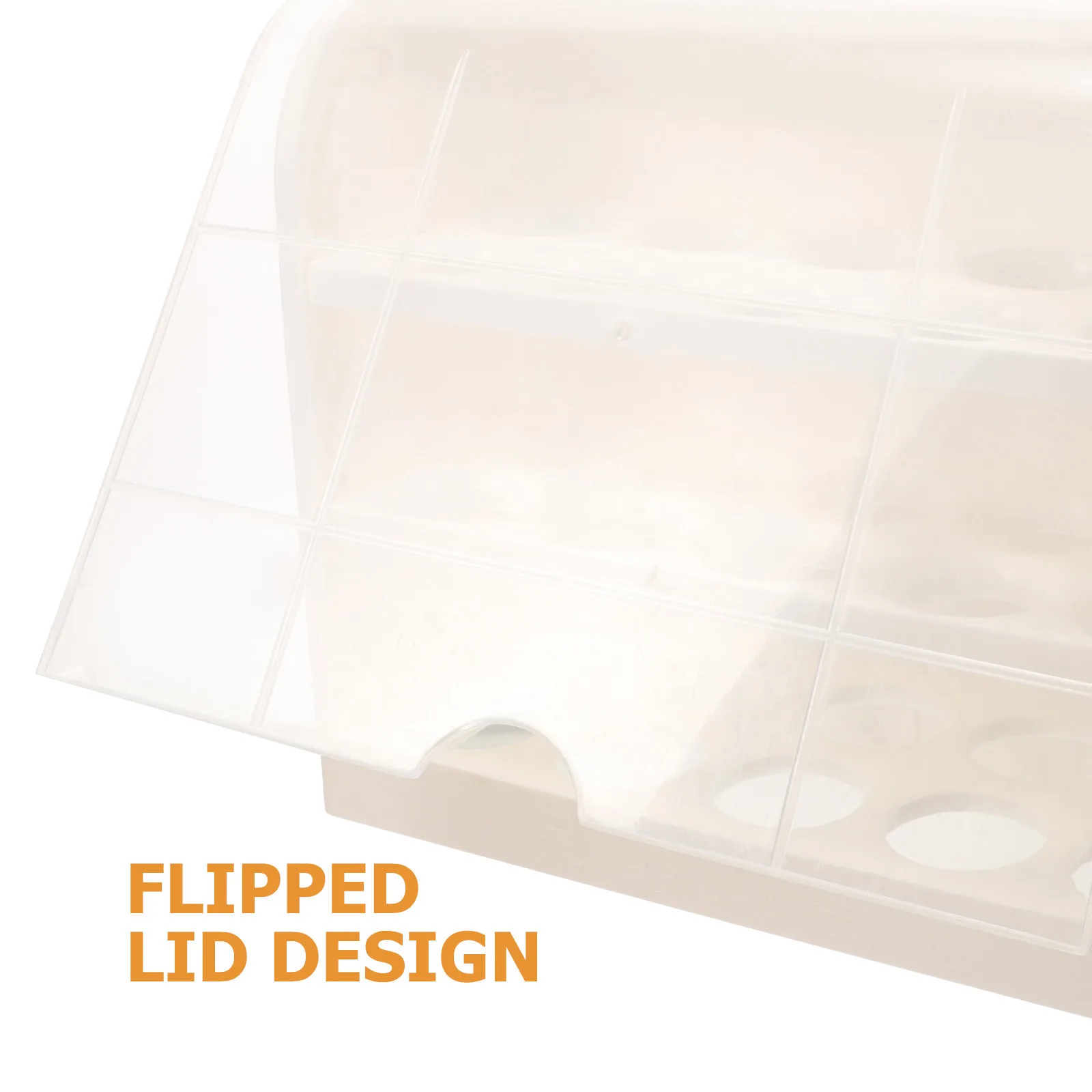 

Flipped Egg Storage Tray Multi-Layer Plastic Egg Holder Organizer Box for Refrigerator Kitchen Multi-Grid Eggs Holder