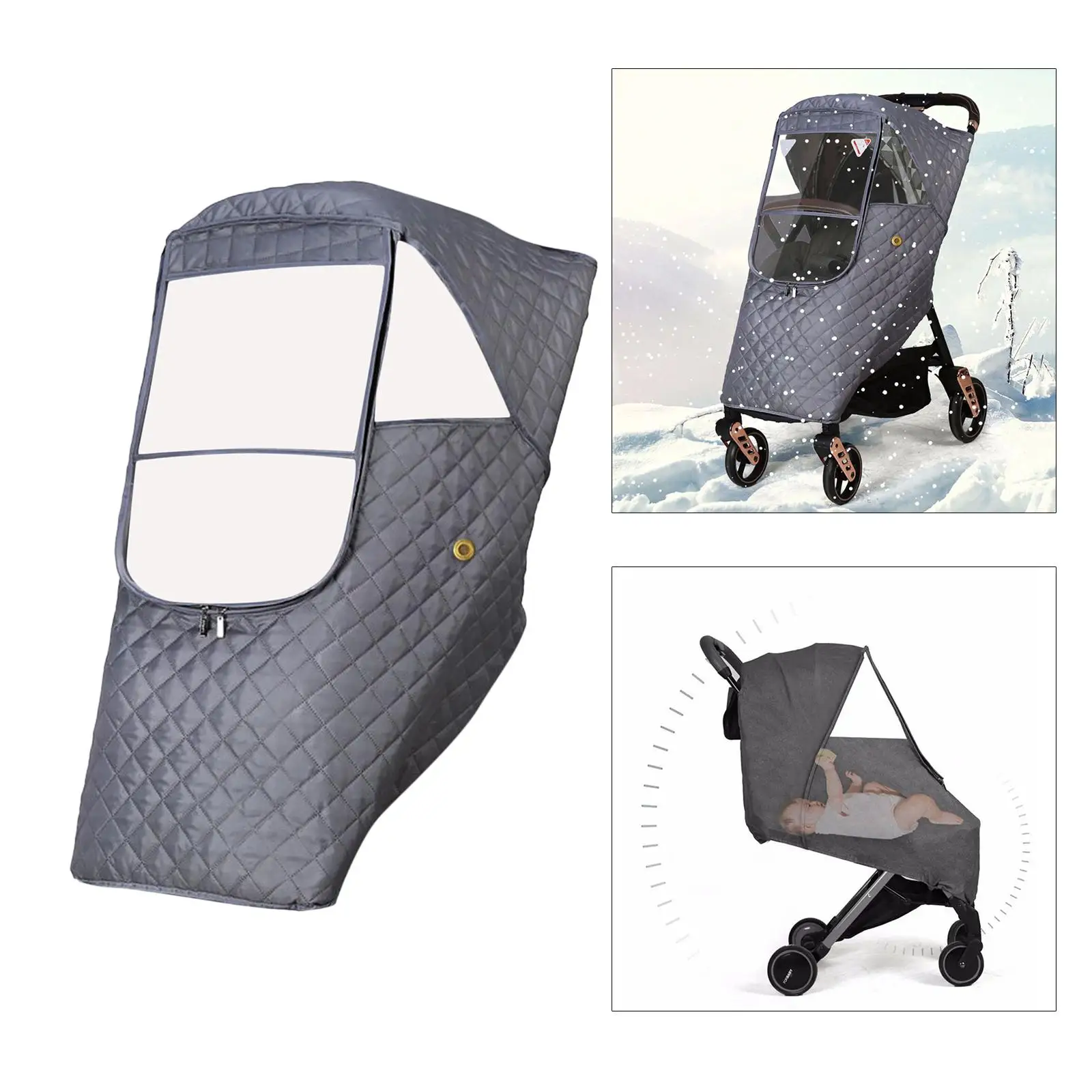 

Stroller Rain Cover WindFull Cover for Infant Pram Travel-Friendly
