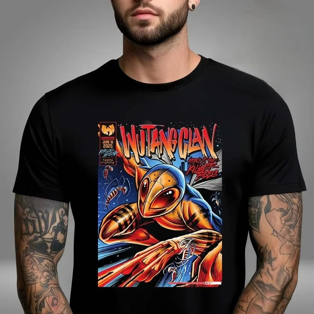 

Футболка с графическим принтом Wu-Tang Clan Global Tour Mercah, высококачественная роскошная футболка унисекс, модная оверсайз-модель в стиле Y2K, свободная повседневная хлопковая футболка