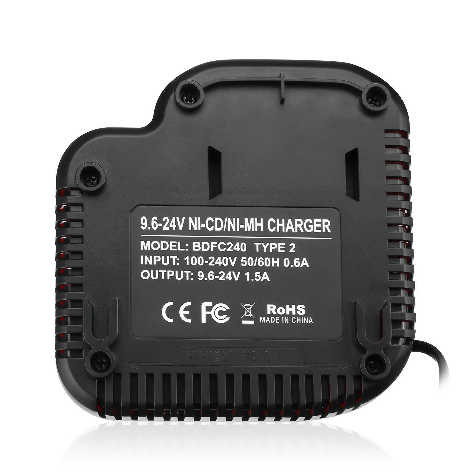 Garden Power Tool Battery Charger 20V for Black Decker HPB14 FS12B HPB12 HPB96 Safety Temperature Control Red
