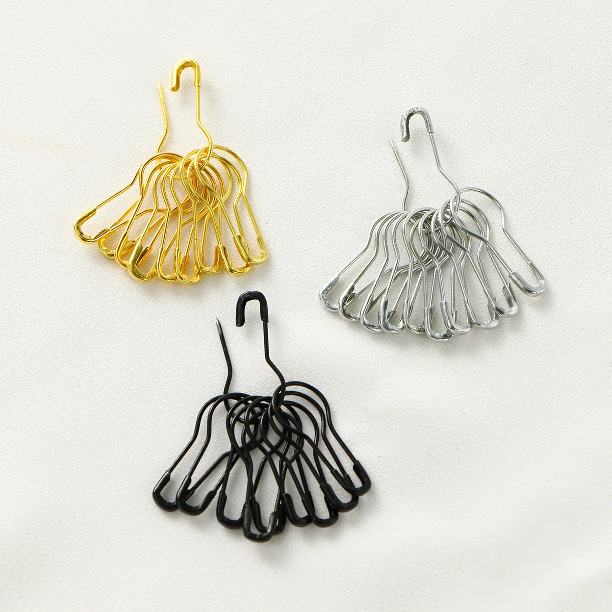 Colorful Gourd Shape Safety Pins Metal Hijab Pins Lightweight Headscarf Brooch Scarf Buckle DIY Sewing Hijab Accessories