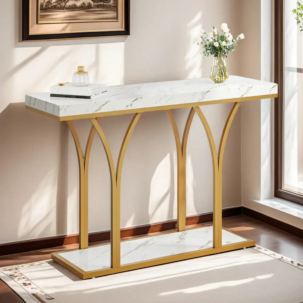 

Приставной столик для прихожей со светодиодной подсветкой, узкий придиванный столик с LED-подсветкой, длинный узкий столик за диваном