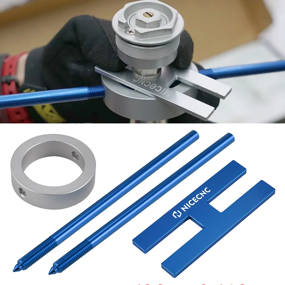 

Motorcycle Suspension Shock Cartridge Rod Holder Fork Spring Compressor Tool for KTM Husqvarna GasGas Beta Honda Yamaha Suzuki