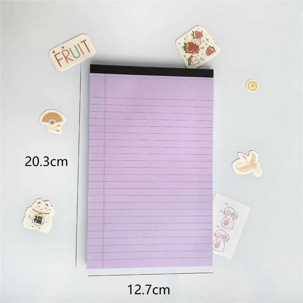 MeMO Pad Tearable Legal Pad หมึกฉีกขาดหน้าการเขียนแผ่นกระดาษ 50 หน้ากระดาษเรียงรายหนานักเรียนวิทยาลัย