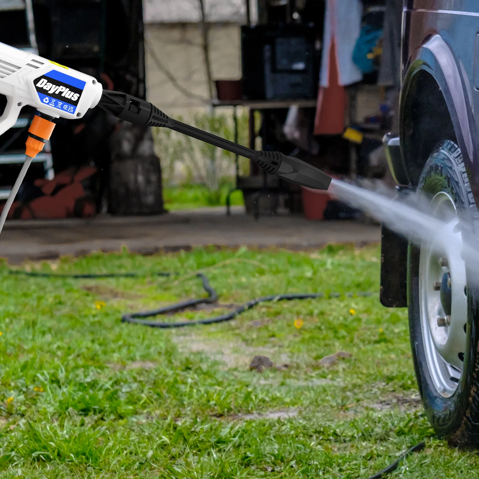 Elektrischer Hochdruckreiniger, wiederaufladbar, geeignet für die Reinigung verschiedener kabelloser elektrischer Wasserpistolen-Schaummaschine, 21 V Akku – Detail 7
