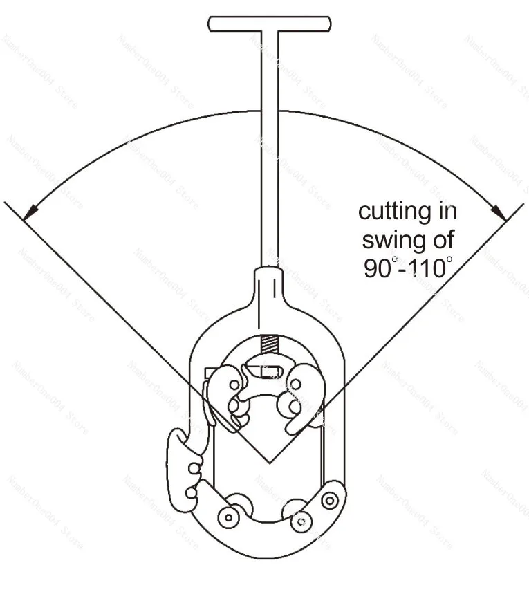 

Plumbing H2S Hinged Pipe Cutter Tool 1 to 2 1/2 Inch Pipe Cutting H2S Similar to REED