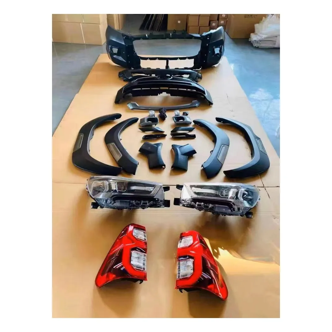 

Car body kit for Hilux VIGO REVO 2016-2018 to 2020 style front rear bumper with grille headlights taillights