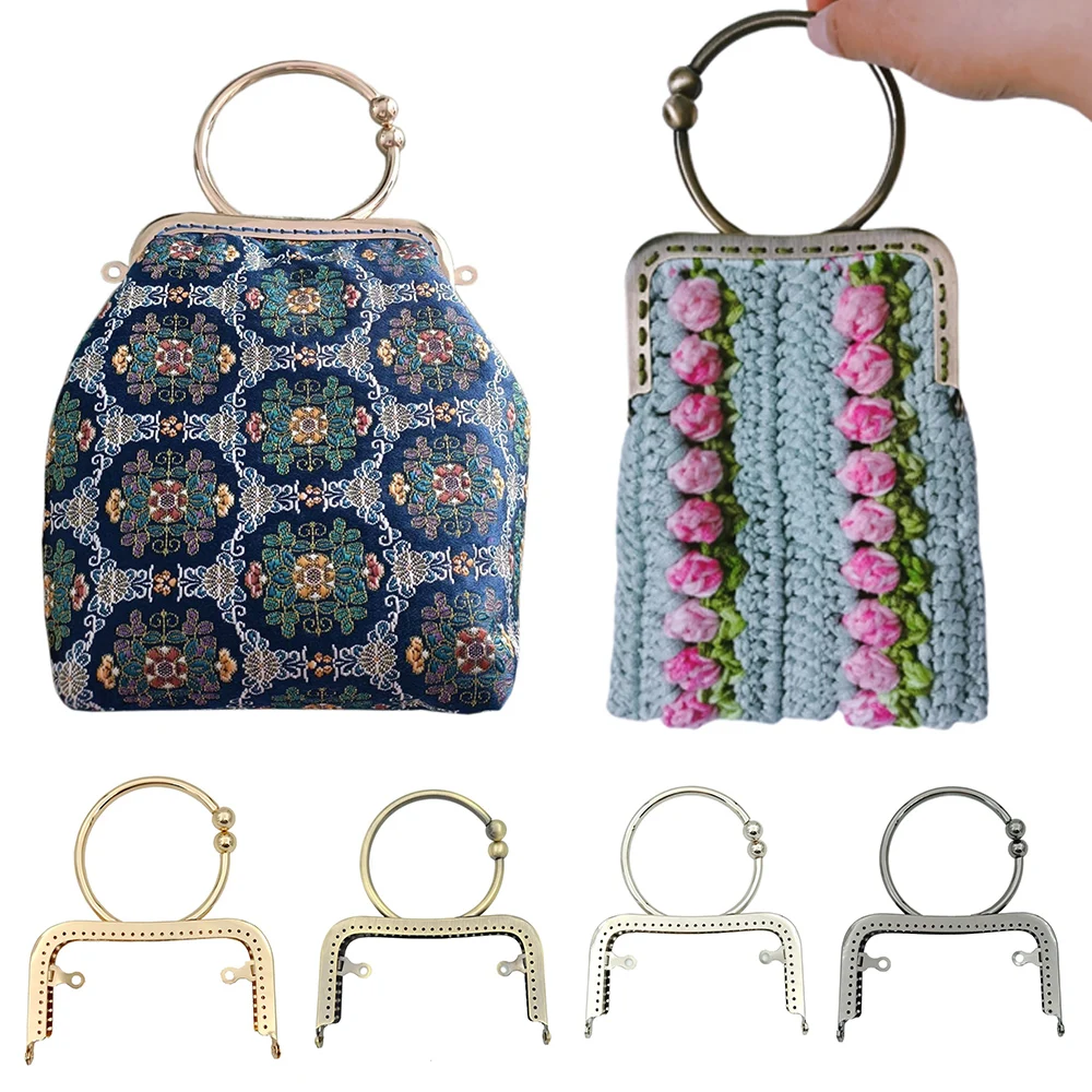 12.5cm Round Vintage Metal Clasp For Bag Coin Purse Frame Clasp Sewing Kiss Clasp Bags Clutch Bag DIY Lock Hardware