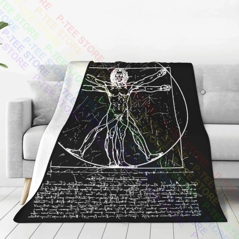 Vitruvian Da Vinci Blanket Velvet Classic Dual Purpose Sofa Dedicated Sleeping Sheets