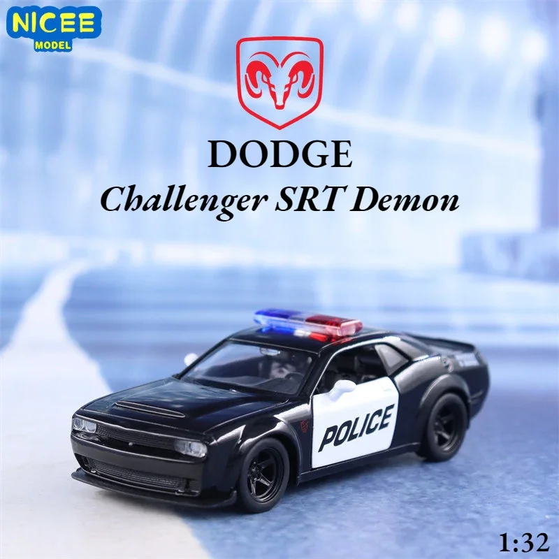 

1:36 Dodge Challenger SRT DEMON police car Simulation Diecast Car Metal Alloy Model Car Children's toys collection gifts A557