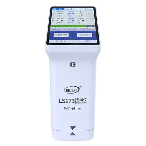 Linshang 터치 스크린이 있는 휴대용 다기능 색도계, 색상 분석기, 실험실 값 표시, LS173