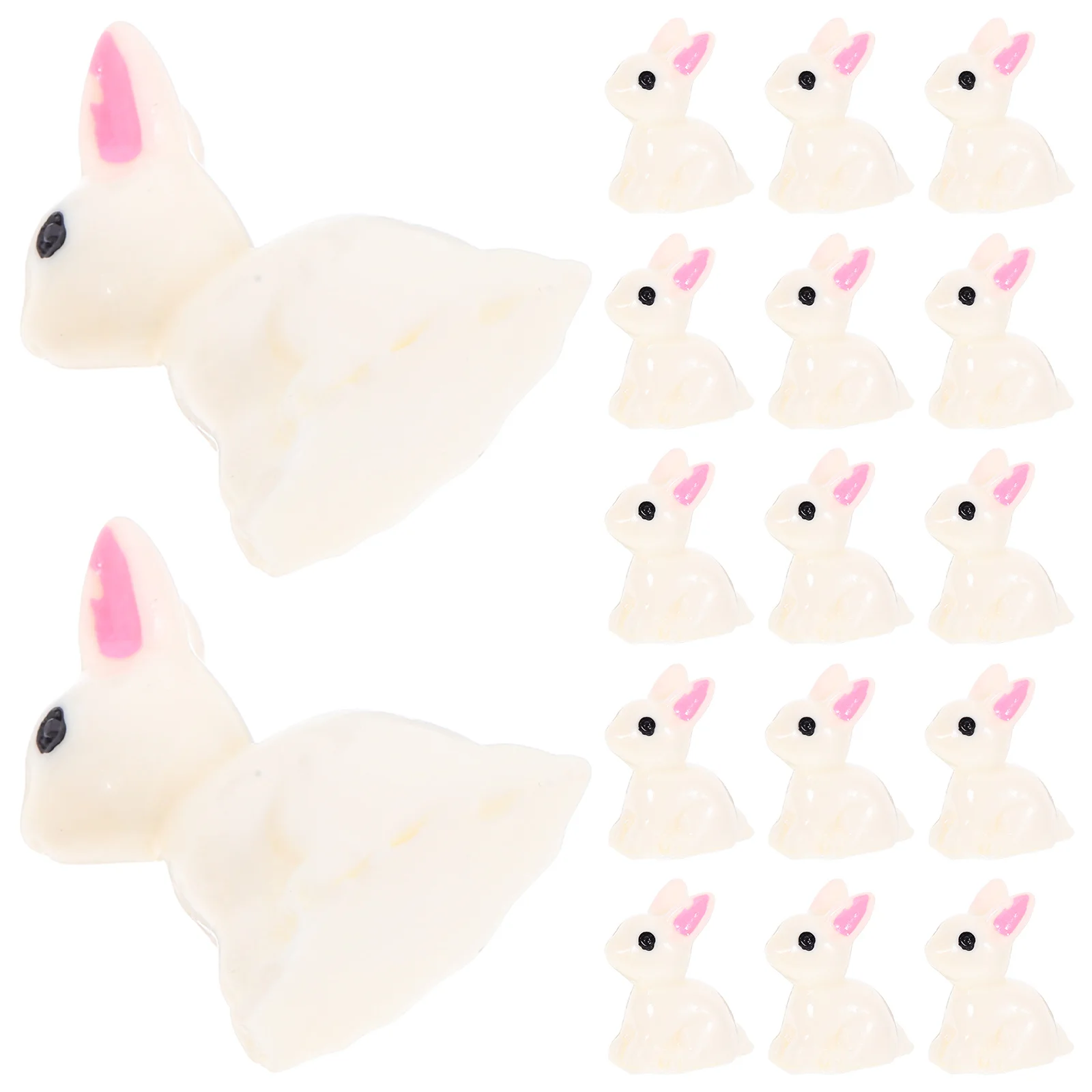 

35Pcs Resin Rabbit Decor Succulent Potted Moss Desktop Ornament for Home Office Microlandscape Supplies Craft Rabbit