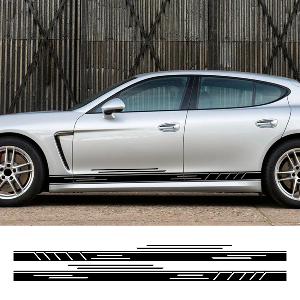 Car Door Side Skirt Racing Stripes Decal Stickers Vinyl Body Graphic Kit for Porsche Panamera GTS 4S Turbo Sport Accessories