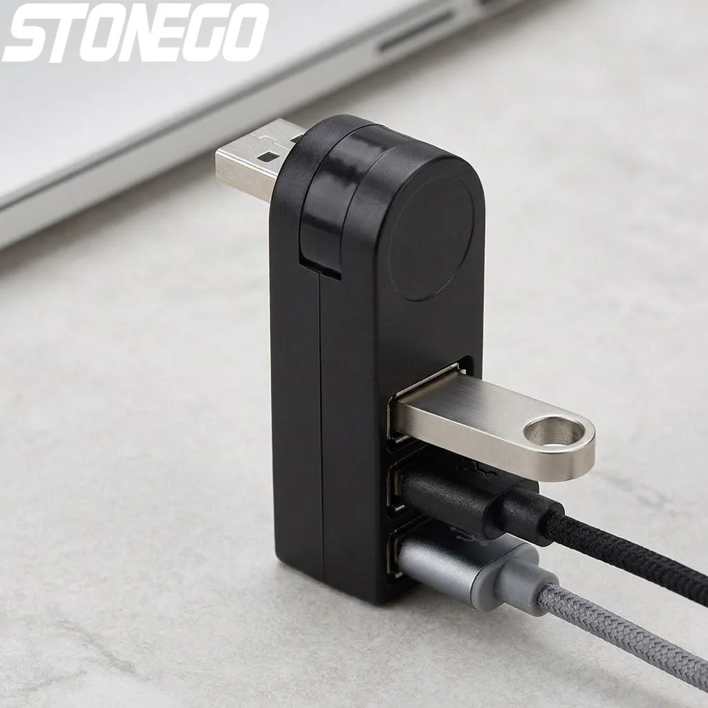 USB 3.0 Hub 3 Port Rotatable 90 Degree 180 Degree Mini USB Splitter for Laptop PC Portable Hub Flash Drive Mobile HDD Notebook