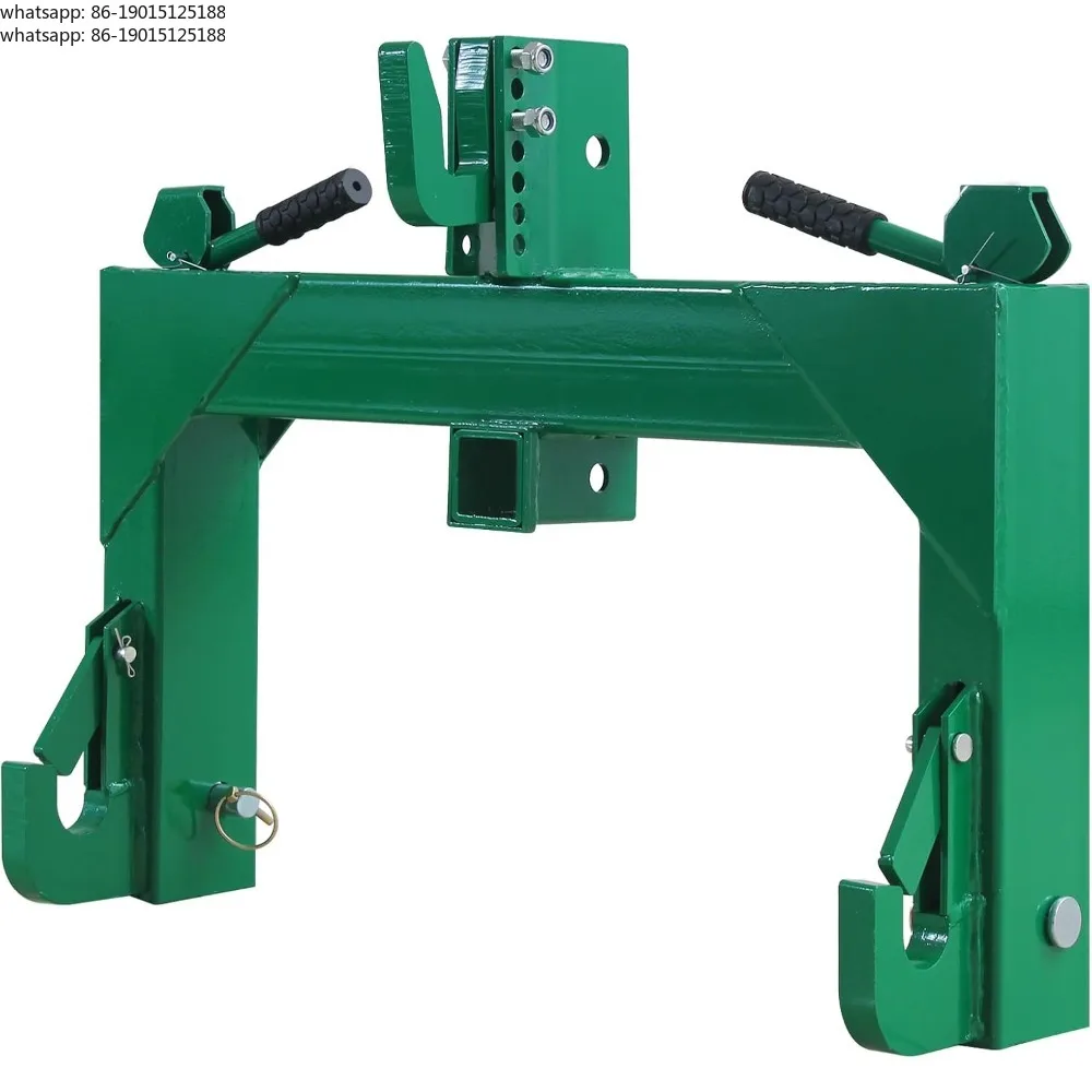 Heavy Duty Category 1 3 Point Quick Hitch Adapter 3000 Lbs Lift Capacity Adjustable Top Hook for Tractor Implements