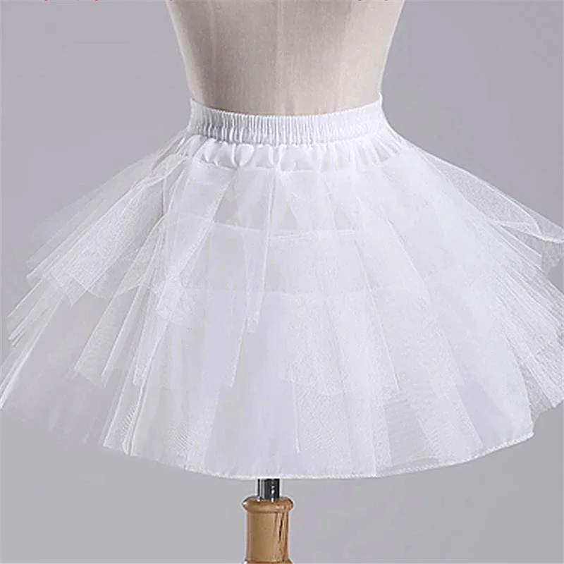 

Top Quality Stock White Black Ballet Tulle Ruffle Short Crinoline Bridal Petticoats Lady Girls Child Underskirt Jupon