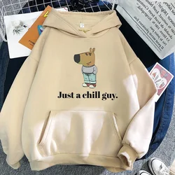 Just a Chill Guy Meme estampado divertido Sudadera con capucha hombres mujeres Vintage Harajuku moda sudadera Casual pulóver sudaderas con capucha de gran tamaño ropa