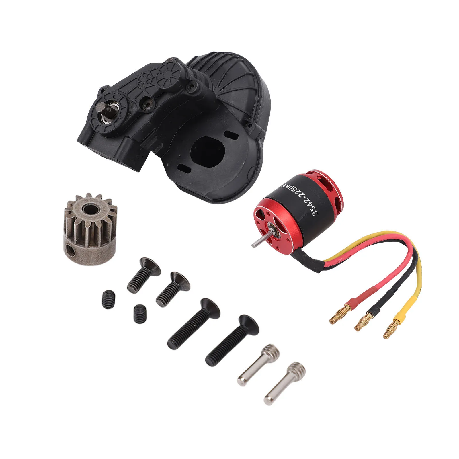 

3542 Brushless Motor 2250kv Motor Enhanced Cooling 4.0 Banana Plug Silicone Wire 13:56 Gear Ratio for 1/10 Scale Crawler Cars