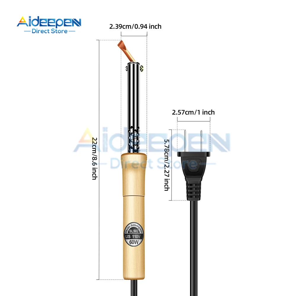 Soldering Iron Non Adjustable Temperature Electric Solder Iron Rework Station Mini Handle Heat Pencil Welding Repair Tools 60W