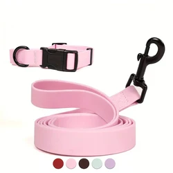 Dog Collar and Leash Set Adjustable Dog Collar PVC Waterproof Dog Leash Collar For Small Medium Large Dogs