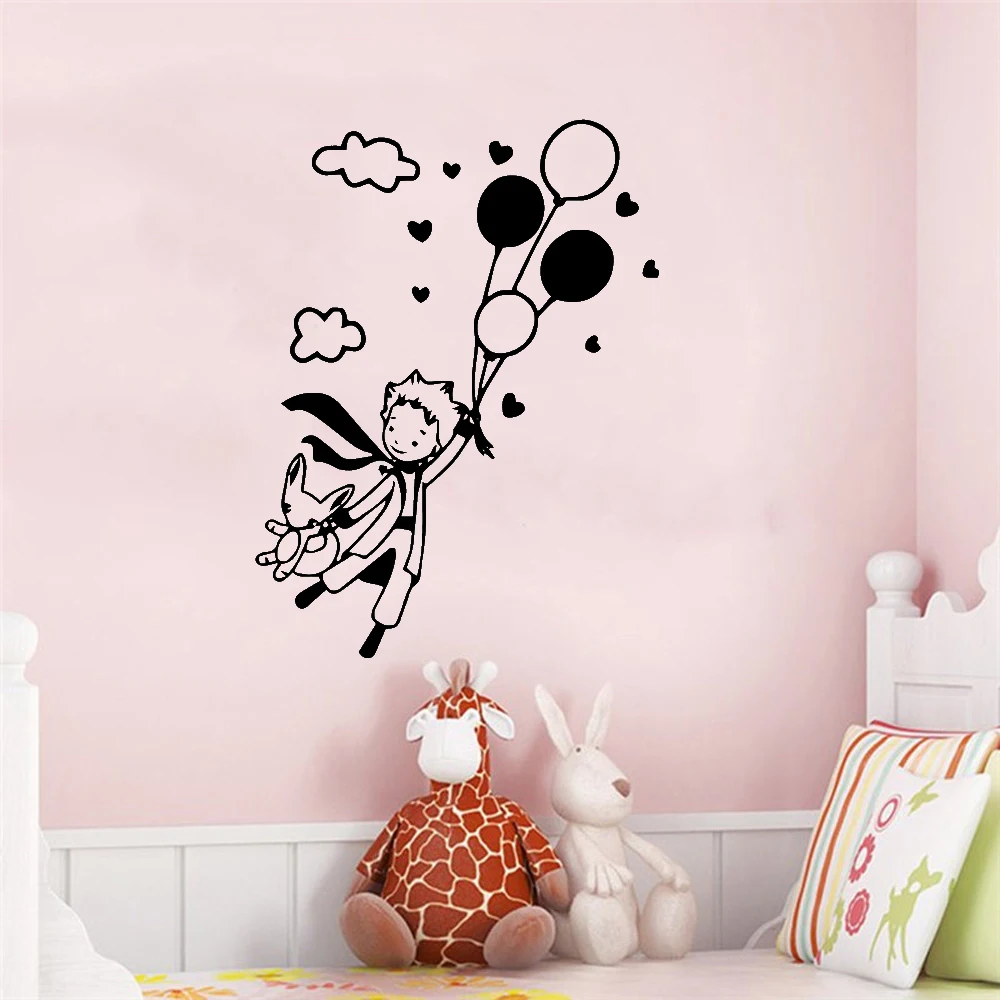 Plane Sticker little prince Art Sticker Waterproof Wall Stickers For kids Boys girls Wall Decals Sticker Mural muursticke