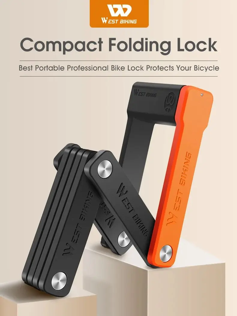 AliExpress West Biking WEST BIKING Foldable Bicycle Lock High Security Anti-theft Cycling Lock Portable MTB Road Bike Chain Lock With 3Keys Accessories