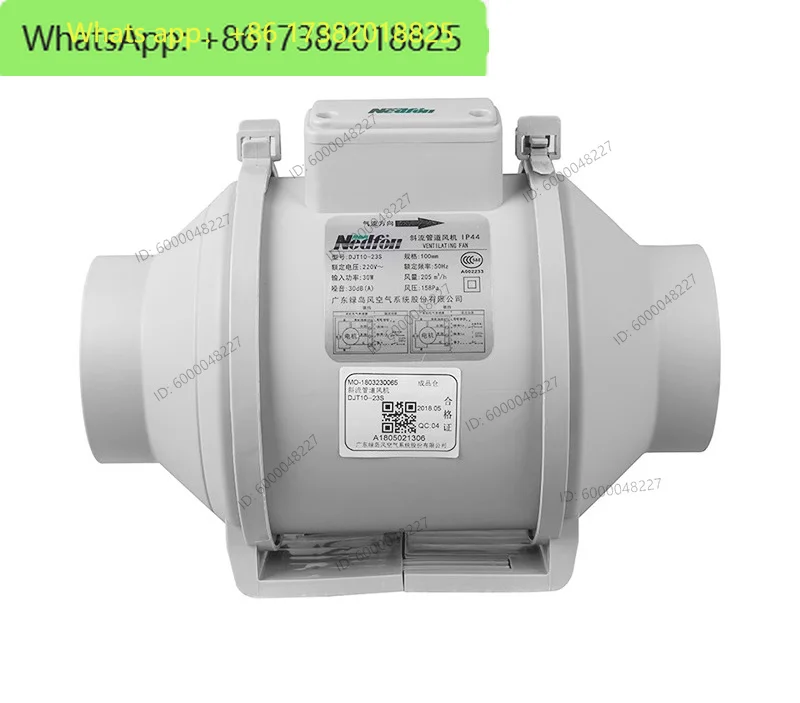 Duct fan Strong silent 4 inch 6 exhaust 8 round 150 supercharged exhaust fan diagonal flow kitchen motor