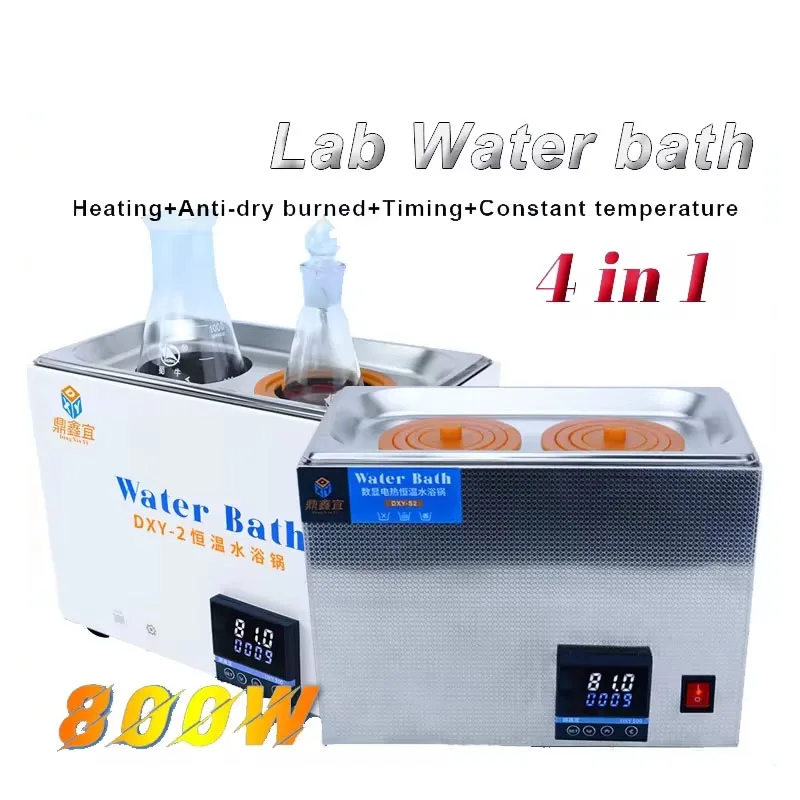 

Digital Water Bath Anti-dry burned Constant Temperature Heating Tank 2 Holes LCD Display Thermostatic Water Bath 220V