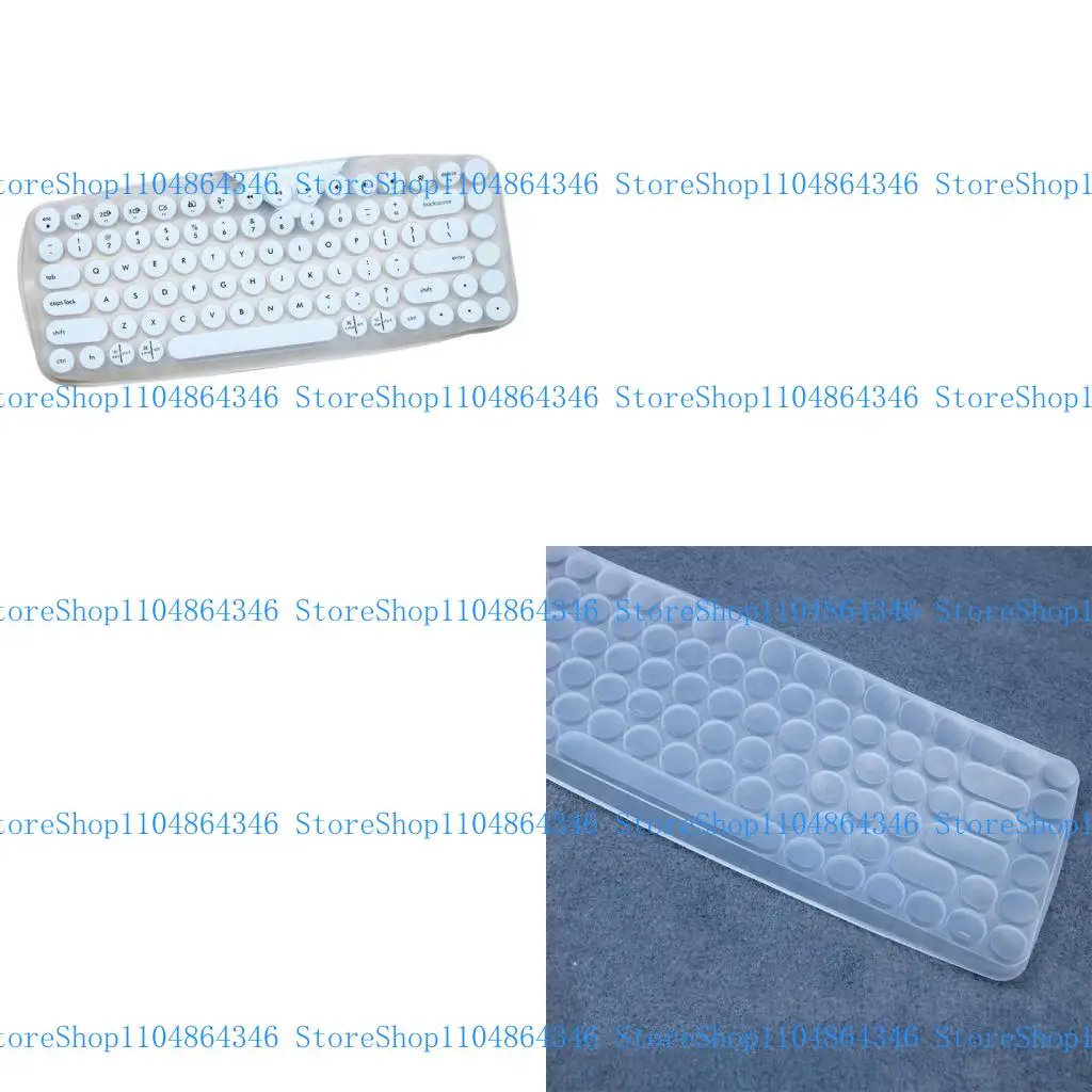 

5asd Dustproof Silicone Keyboard Skin Cover for Bluetooth-compatible Wireless Keyboard