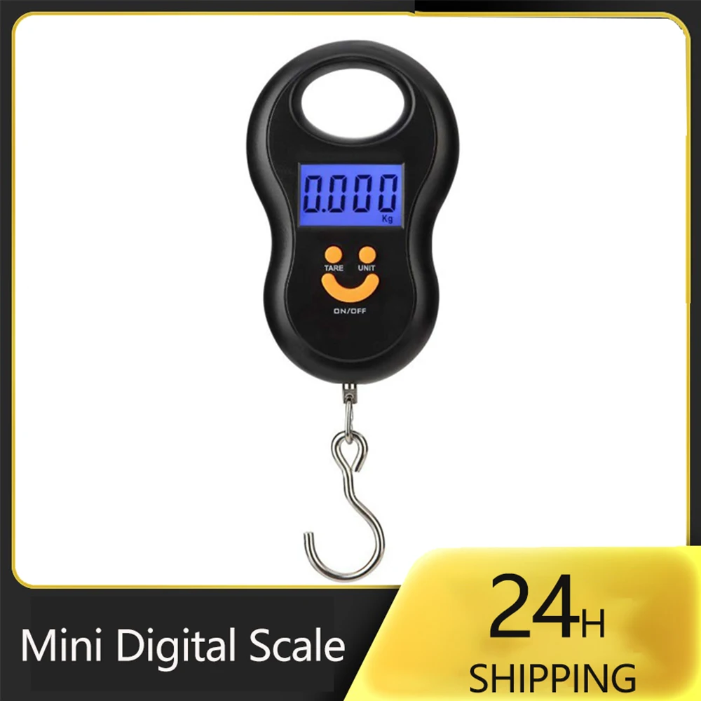 

Portable Scales Digital LCD Display 50Kg/10g Electronic Luggage Hanging Suitcase Travel Weighs Baggage Bag Weight Balance Tools