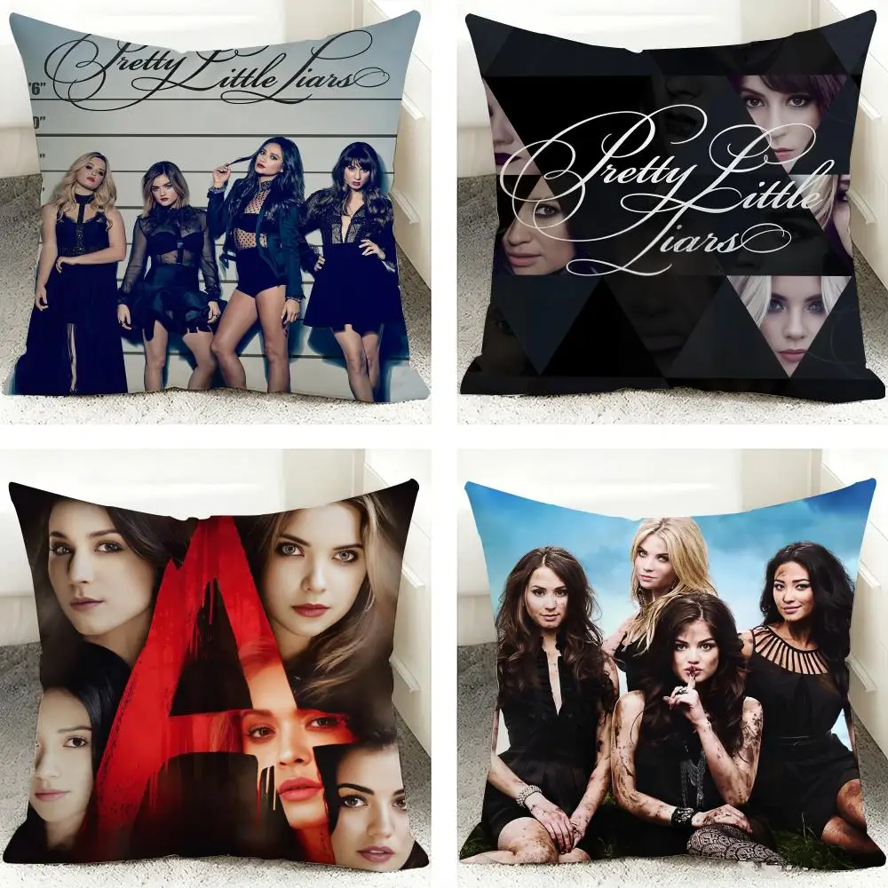 New P-Pretty Little Liars Cushion Cover 40x40cm Square Decorative Sofa Cushion Cover Bedroom Living Room Home Decor Gift