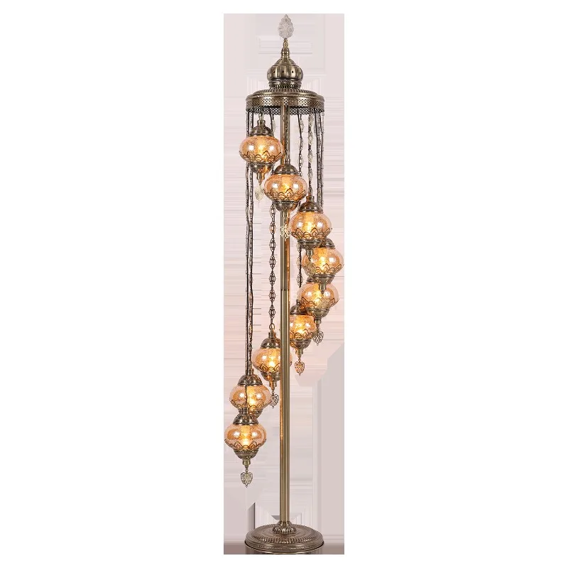 Medieval style bedroom living room characteristic floor lamp, restaurant hotel floor lamp, ice crack floor lamp