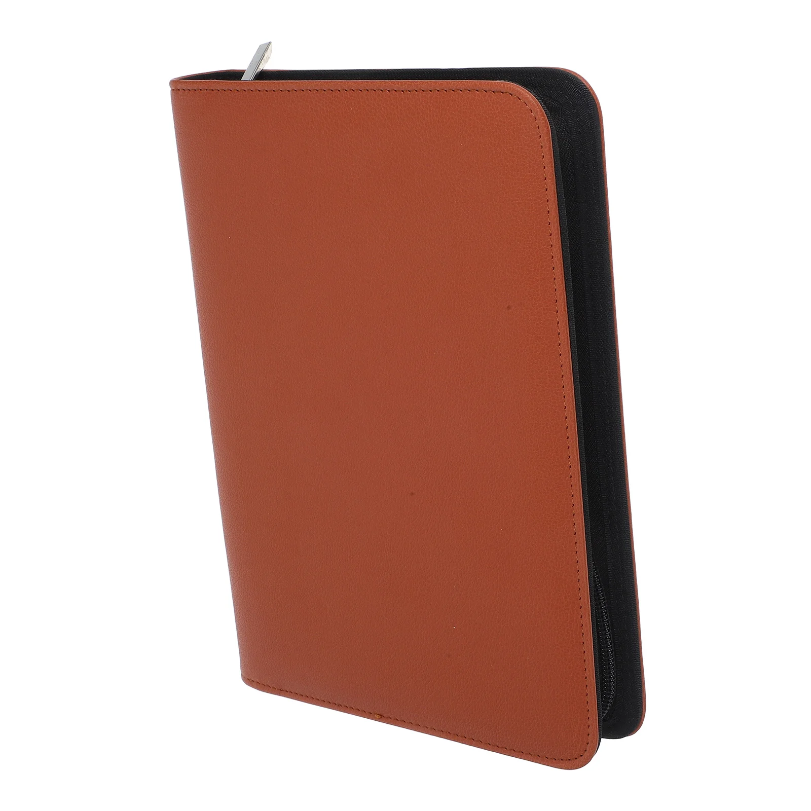 

Pu Zipper Portfolio Binder Bag Notebook Holder Shoulder Strap Multifunction Pockets Work Document Folder