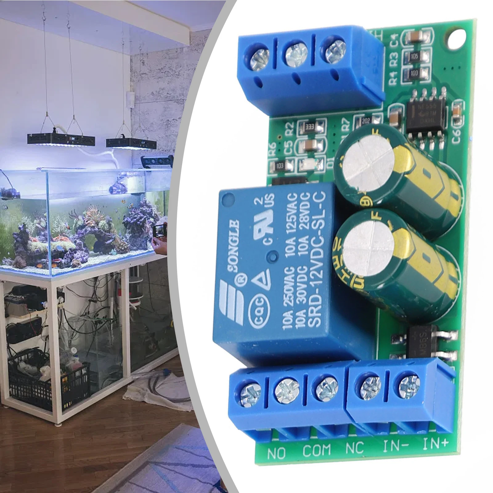 12V Water Level Automatic Control Liquid Level Sensor Switch Control Relay Board DC-12V AC-9V Level Controller Sensor Module