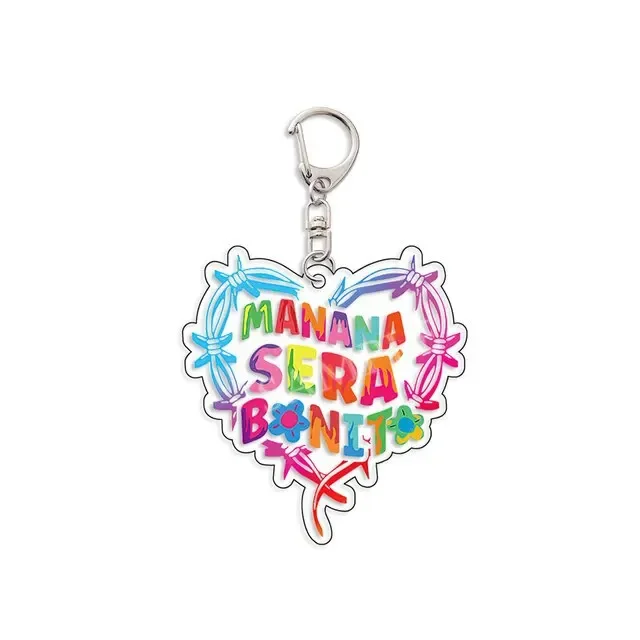 Karol G Bad Bunny Un Verano Sin Ti Manana Sera Bonito Bichota Heart Keychain Cartoon Cosplay Car Keychains Pendant Jewelry Gift