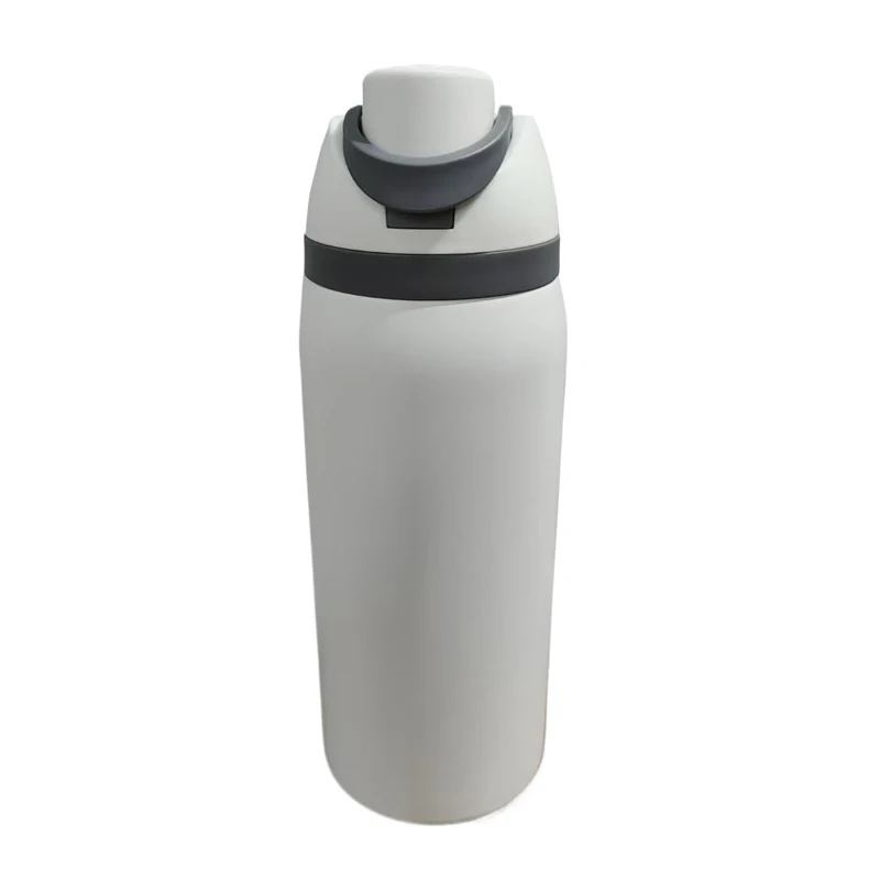 JUSTINLAU Draagbare 19/24/32oz Thermosbeker Vacuümfles Fruitmok Riemfles RVS Reistuit Warm & Koud Houdende Waterfles