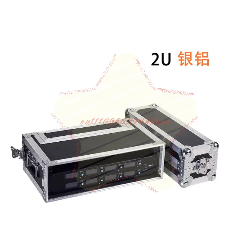 Wireless Microphone Receiver Rack Case 2U 3U Aluminum Alloy Flight Case for Mic Transmitter Studio Audio Equipment Storage