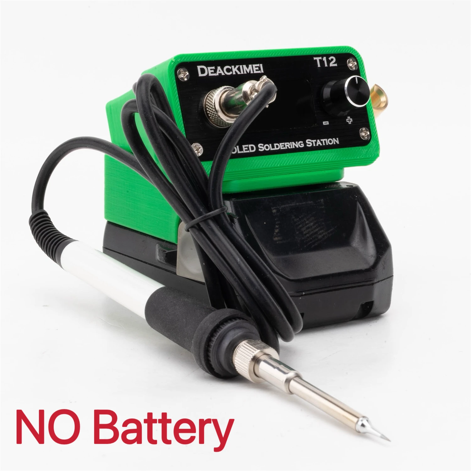 

Portable OLED T12 Soldering Iron Station Adjustable Welding Station For Hitachi/HIKOKI 18V Li-ion Battery DIY Repair(NO Battery）